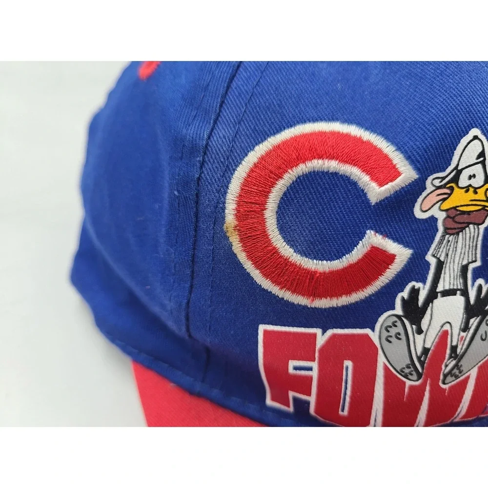 Vintage Youth Chicago Cubs Looney Tunes Fowl Play Taz Daffy Snapback Hat Cap MLB